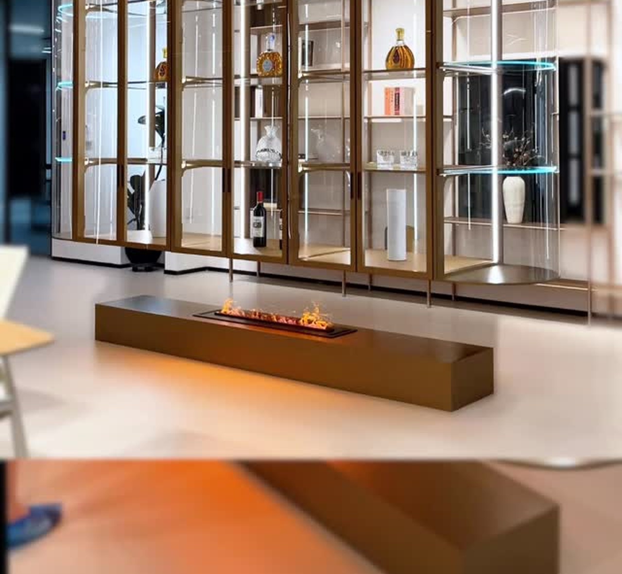 Floating Glass Wine Cabinet